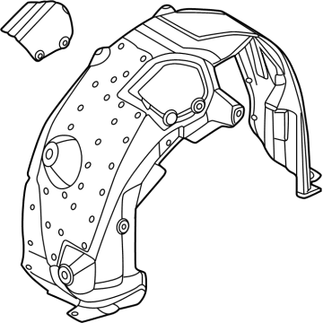 Hyundai 86822-KL000 GUARD ASSY-REAR WHEEL,RH