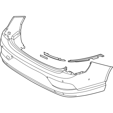 Hyundai 86650-JI060 COVER-RR BUMPER LWR