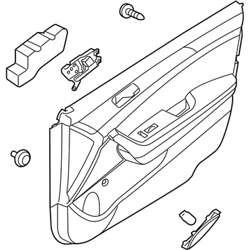 Hyundai 82307-C2AC0-ZTR Panel Assembly-Front Door Trim,LH