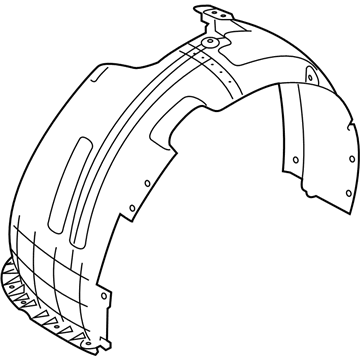 Hyundai 86812-F2800 Front Wheel Guard Assembly,Right