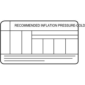 Hyundai 05203-2H110 Label-Tire Pressure
