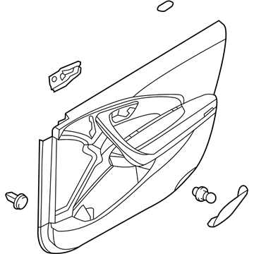 Hyundai 82308-3VJC0-RVD Panel Assembly-Front Door Trim,RH