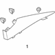Hyundai 85860-1R000-9Y Trim Assembly-Rear Pillar RH