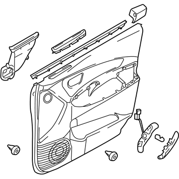 82302-2E440-G8 Hyundai Panel Complete Front Door Trim Right Hand Illustration 1 of 1