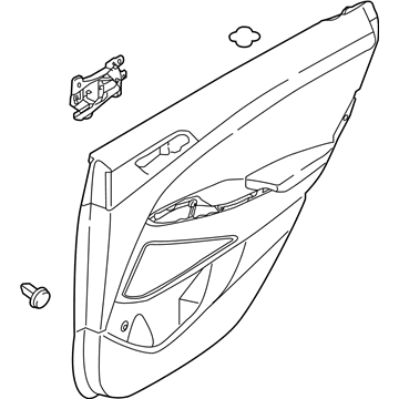 83307-D3050-TGG Hyundai Rear Door Trim Panel Assembly Left Hand Illustration 1 of 1
