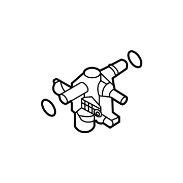 Hyundai 25660-CU000 3WAY VALVE ASSY-COOLANT 25660-CU000 Hyundai 3WAY VALVE ASSY-COOLANT Illustration 1 of 1