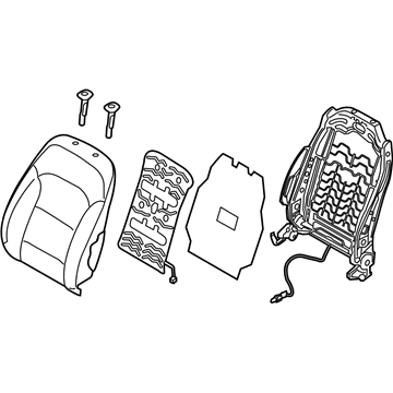 Hyundai 88400-G2261-SHU Front Seat Back Assembly Right Hand 88400-G2261-SHU Hyundai Front Seat Back Assembly Right Hand Illustration 1 of 1