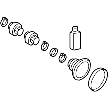 49575-F2100 Hyundai Front Axle Dynamic Damper Kit Right Hand Illustration 1 of 1
