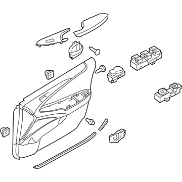 Hyundai 82301-3Q040-RAS Panel Complete Front Door Trim Left Hand 82301-3Q040-RAS Hyundai Panel Complete Front Door Trim Left Hand Illustration 1 of 1