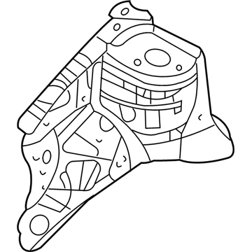 Hyundai 64501-4J010 Fender Apron Panel Assembly Left Hand 64501-4J010 Hyundai Fender Apron Panel Assembly Left Hand Illustration 1 of 1