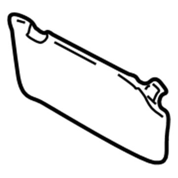 85201-2D910-ZRAS Hyundai Left Hand Sunvisor Assembly Illustration 1 of 1