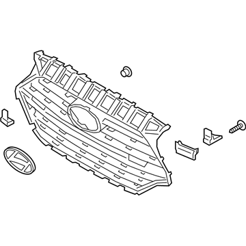 86350-J3000 Hyundai Radiator Grille Assembly Illustration 1 of 1