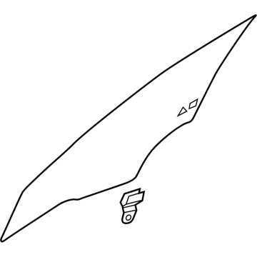 82410-BF020 Hyundai GLASS ASSY-FRONT DOOR,LH Illustration 1 of 1