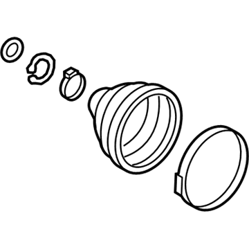 Hyundai 49581-F3000 Front Axle Wheel Side Boot Kit 49581-F3000 Hyundai Front Axle Wheel Side Boot Kit Illustration 1 of 1