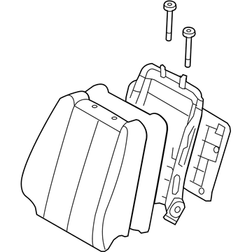 Hyundai 88400-0A195-CHK Front Passenger Seat Back Assembly 88400-0A195-CHK Hyundai Front Passenger Seat Back Assembly Illustration 1 of 1