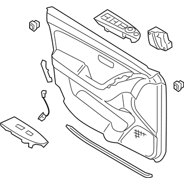 Hyundai 82302-2H030-4W Panel Complete Front Door Trim Right Hand 82302-2H030-4W Hyundai Panel Complete Front Door Trim Right Hand Illustration 1 of 1