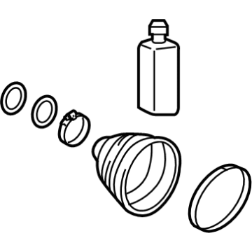 495L5-Q5210 Hyundai Diff Side Boot Kit Left Hand Illustration 1 of 1