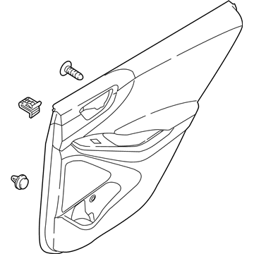 Hyundai 83308-G2120-T9Y Rear Door Trim Panel Assembly Right Hand 83308-G2120-T9Y Hyundai Rear Door Trim Panel Assembly Right Hand Illustration 1 of 1