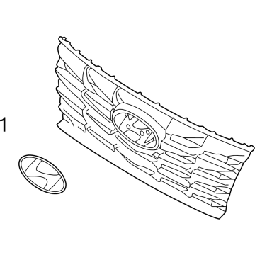 86350-N9GA0-TTY Hyundai Radiator Grille Assembly Illustration 1 of 1