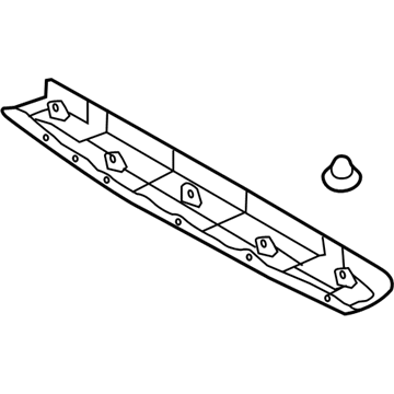Hyundai 81760-B8000-NBC Tail Gate Upper Trim Assembly 81760-B8000-NBC Hyundai Tail Gate Upper Trim Assembly Illustration 1 of 1