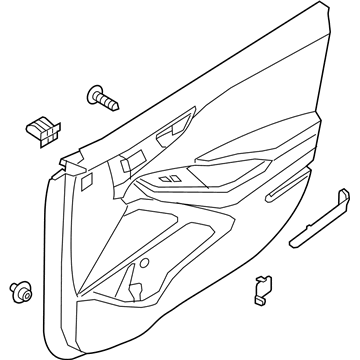 Hyundai 82307-G2220-YGE Front Door Trim Panel Assembly Left Hand 82307-G2220-YGE Hyundai Front Door Trim Panel Assembly Left Hand Illustration 1 of 1