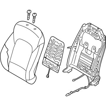 Hyundai 88308-B8000-R5X Front Passenger Seat Back Assembly 88308-B8000-R5X Hyundai Front Passenger Seat Back Assembly Illustration 1 of 1