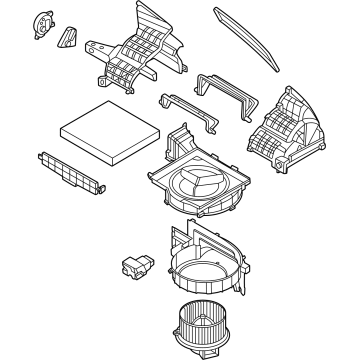 Hyundai 97100-BF010 Blower Unit 97100-BF010 Hyundai Blower Unit Illustration 1 of 1