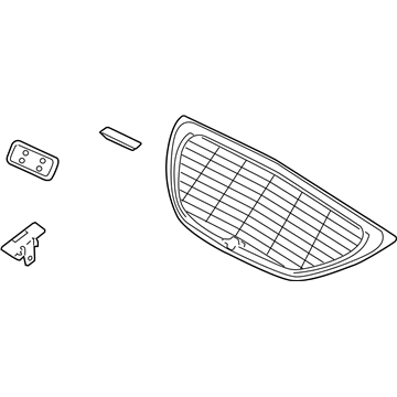 87110-2V110 Hyundai Rear Window Glass Assembly Illustration 1 of 1