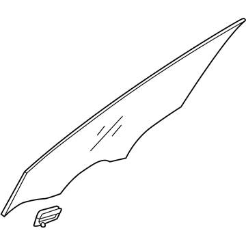 Hyundai 82410-A5070 Front Door Glass Assembly Left Hand 82410-A5070 Hyundai Front Door Glass Assembly Left Hand Illustration 1 of 1
