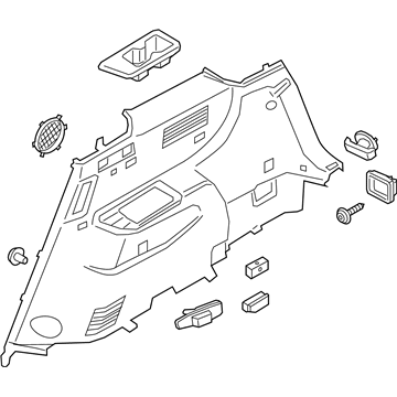 Hyundai 85730-S8000-NNB Luggage Side Trim Assembly Left Hand 85730-S8000-NNB Hyundai Luggage Side Trim Assembly Left Hand Illustration 1 of 1