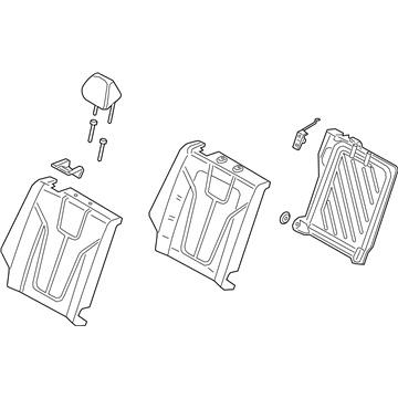 Hyundai 89400-J3000-PMU Rear Seat Back Assembly Right Hand 89400-J3000-PMU Hyundai Rear Seat Back Assembly Right Hand Illustration 1 of 1