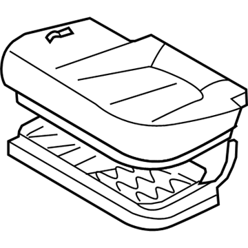 Hyundai 89100-0W000-J4R Cushion-2ND,LH 89100-0W000-J4R Hyundai Cushion-2ND,LH Illustration 1 of 1