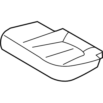 89150-0W500 Hyundai Pad Assembly-2ND Seat Cushion,LH Illustration 1 of 1