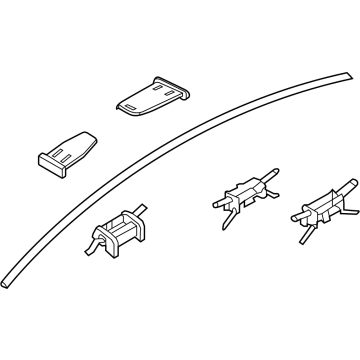 87240-L1000 Hyundai Roof Moulding Assembly Right Hand Illustration 1 of 1