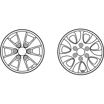 52910-4J200 Hyundai Aluminium Wheel Assembly Illustration 1 of 1