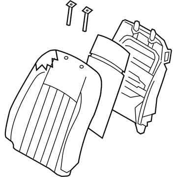 Hyundai 88400-3M153-RHX Front Passenger Seat Back Assembly 88400-3M153-RHX Hyundai Front Passenger Seat Back Assembly Illustration 1 of 1