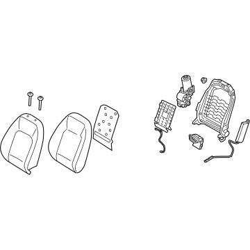 88300-BF580-XTN Hyundai Front Seat Back Assembly Left Hand Illustration 1 of 1