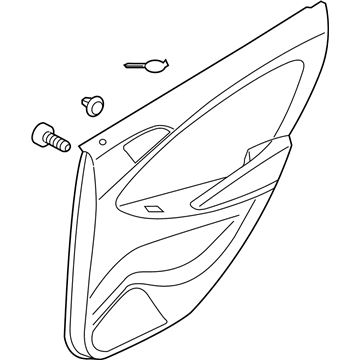 Hyundai 83308-1R030-TCE Rear Door Trim Panel Assembly Right Hand 83308-1R030-TCE Hyundai Rear Door Trim Panel Assembly Right Hand Illustration 1 of 1
