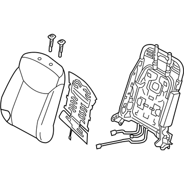 Hyundai 88300-3X440-PDH Back Assembly Front Seat Driver 88300-3X440-PDH Hyundai Back Assembly Front Seat Driver Illustration 1 of 1