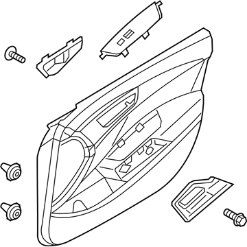Hyundai 82307-2V010-RY Front Door Trim Panel Assembly Left Hand 82307-2V010-RY Hyundai Front Door Trim Panel Assembly Left Hand Illustration 1 of 1