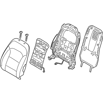 Hyundai 88300-F3010-YJB Front Seat Back Assembly Left Hand 88300-F3010-YJB Hyundai Front Seat Back Assembly Left Hand Illustration 1 of 1