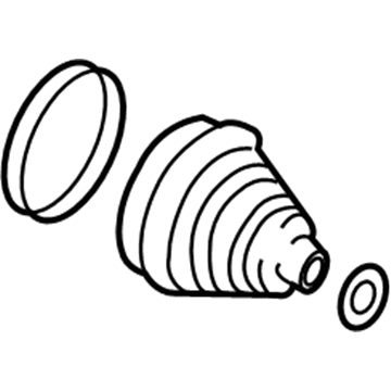 49583-3S300 Hyundai Front Axle Differential Side Boot Kit Illustration 1 of 1