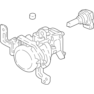 92201-J0000 Hyundai Front Driver Side Fog Light Assembly Illustration 1 of 1