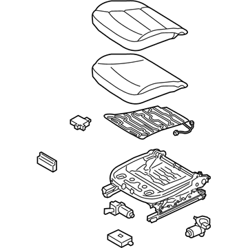 Hyundai 88100-F3550-XFT Front Seat Cushion Assembly Left Hand 88100-F3550-XFT Hyundai Front Seat Cushion Assembly Left Hand Illustration 1 of 1