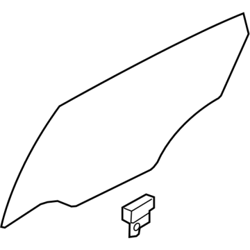 Hyundai 83420-BF010 GLASS ASSY-REAR DOOR,RH 83420-BF010 Hyundai GLASS ASSY-REAR DOOR,RH Illustration 1 of 1