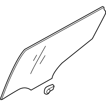Hyundai 83411-2W020 Rear Door Window Glass Left Hand 83411-2W020 Hyundai Rear Door Window Glass Left Hand Illustration 1 of 1
