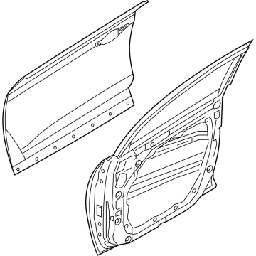 76004-N9000 Hyundai Front Door Panel Assembly Right Hand Illustration 1 of 1