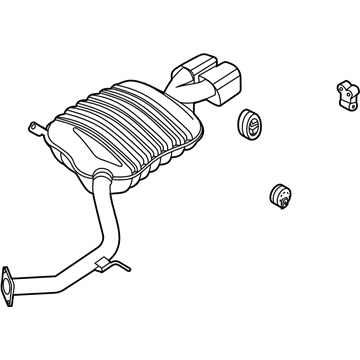 Hyundai 28710-S8100 Rear Muffler Assembly 28710-S8100 Hyundai Rear Muffler Assembly Illustration 1 of 1