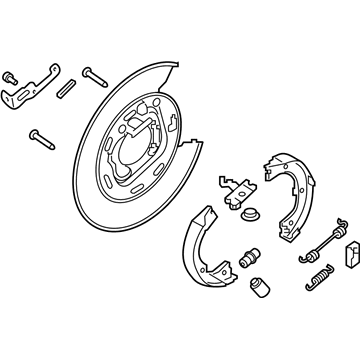 Hyundai 58270-D3100 Rear Parking Brake Assembly Right Hand 58270-D3100 Hyundai Rear Parking Brake Assembly Right Hand Illustration 1 of 1