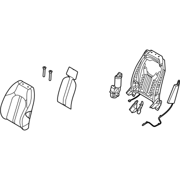 88300-L1770-VSG Hyundai Front Seat Back Assembly Left Hand Illustration 1 of 1